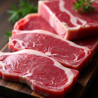 Selection of rare Wagyu and Angus meats