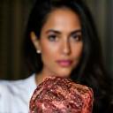 Farah Raja with steak